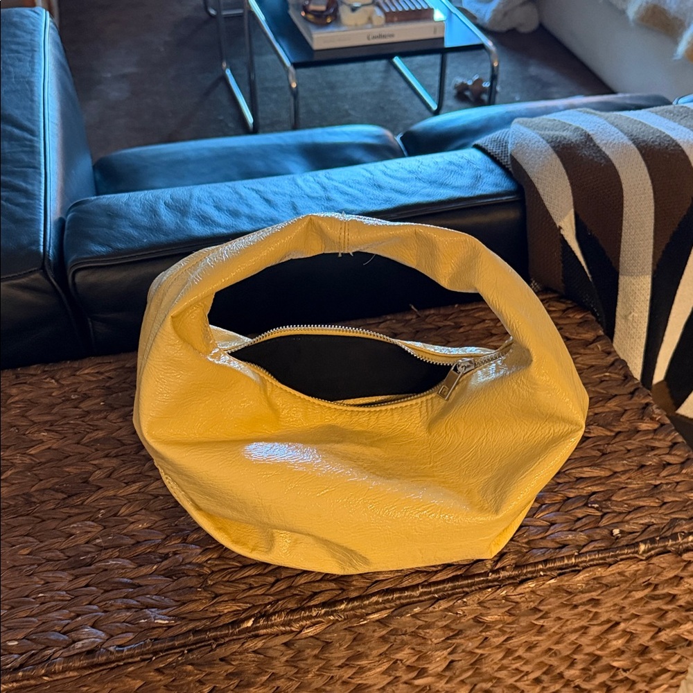 Zara Yellow Mini Soft-Handle Zip Bag